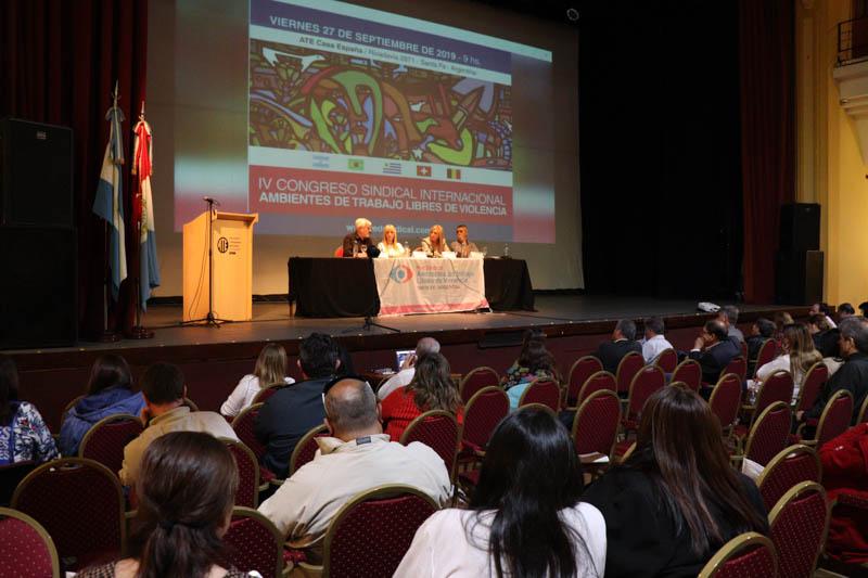 Intenso y fructífero IV Congreso Sindical Internacional Ambientes de trabajo libres de violencia